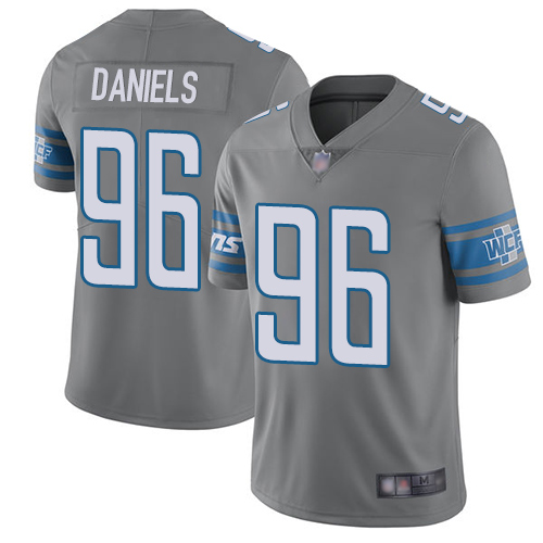 Detroit Lions Limited Steel Men Mike Daniels Jersey NFL Football 96 Rush Vapor Untouchable